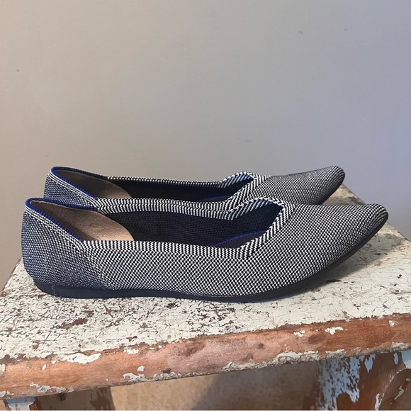 Rothy’s Black/White The Point Ballet Flats Size 8 - Picture 7 of 13